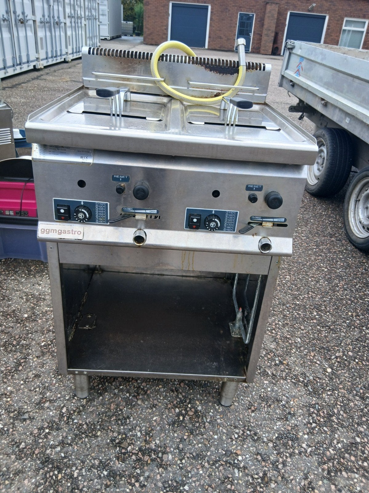 GGM Gastro Dubbele Frituurpan met Gasaansluiting, Ophalen, Gebruikt