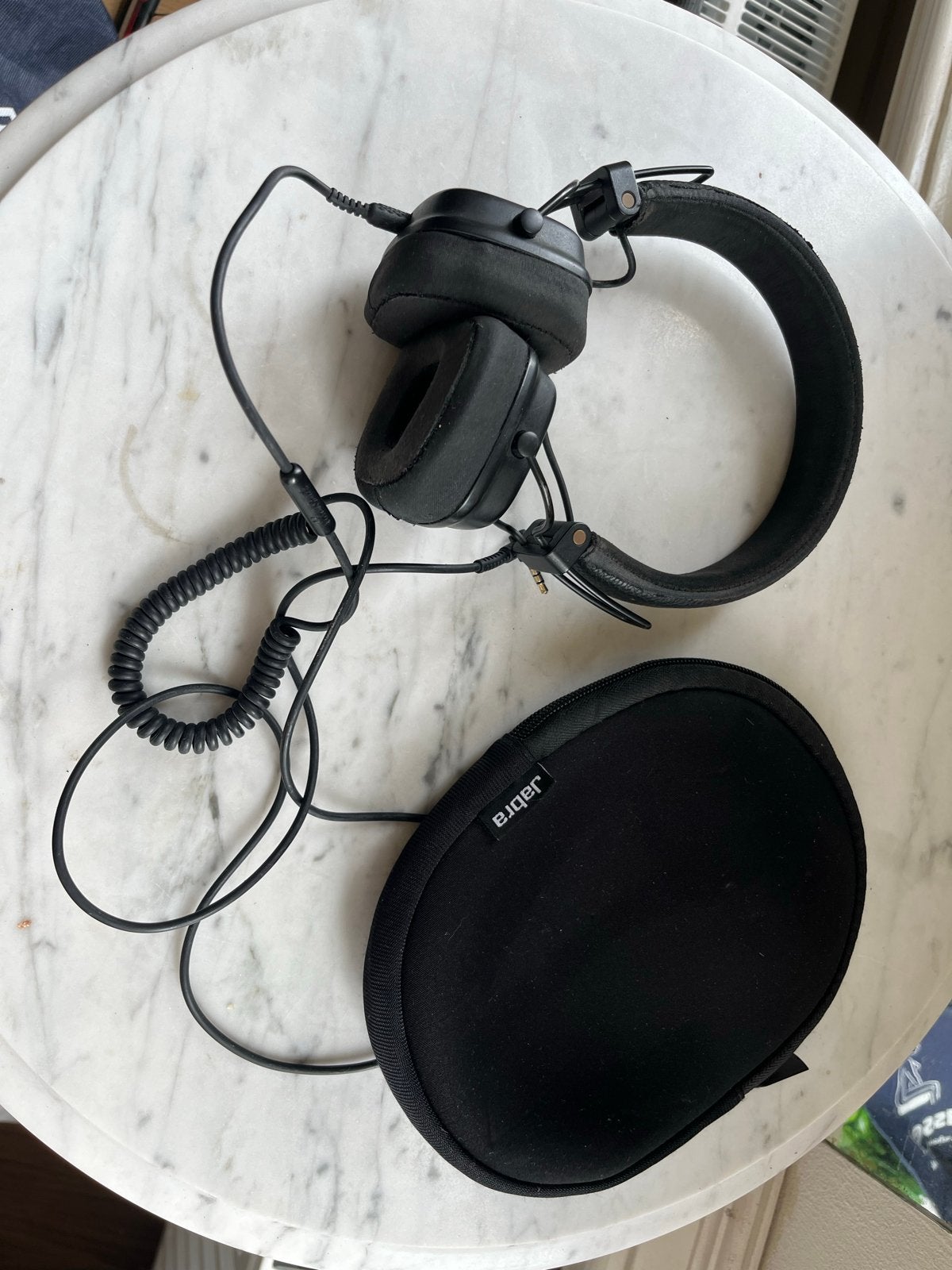 Marshall koptelefoon zwart met Jabra hoes, Audio, Tv en Foto, Koptelefoons, Gebruikt, Ophalen of Verzenden, Marshall, Zwart
