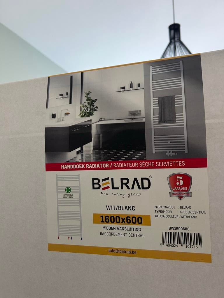 Nieuwe (in doos) Belrad handdoekradiator, Ophalen, Radiator, Nieuw, 60 tot 150 cm