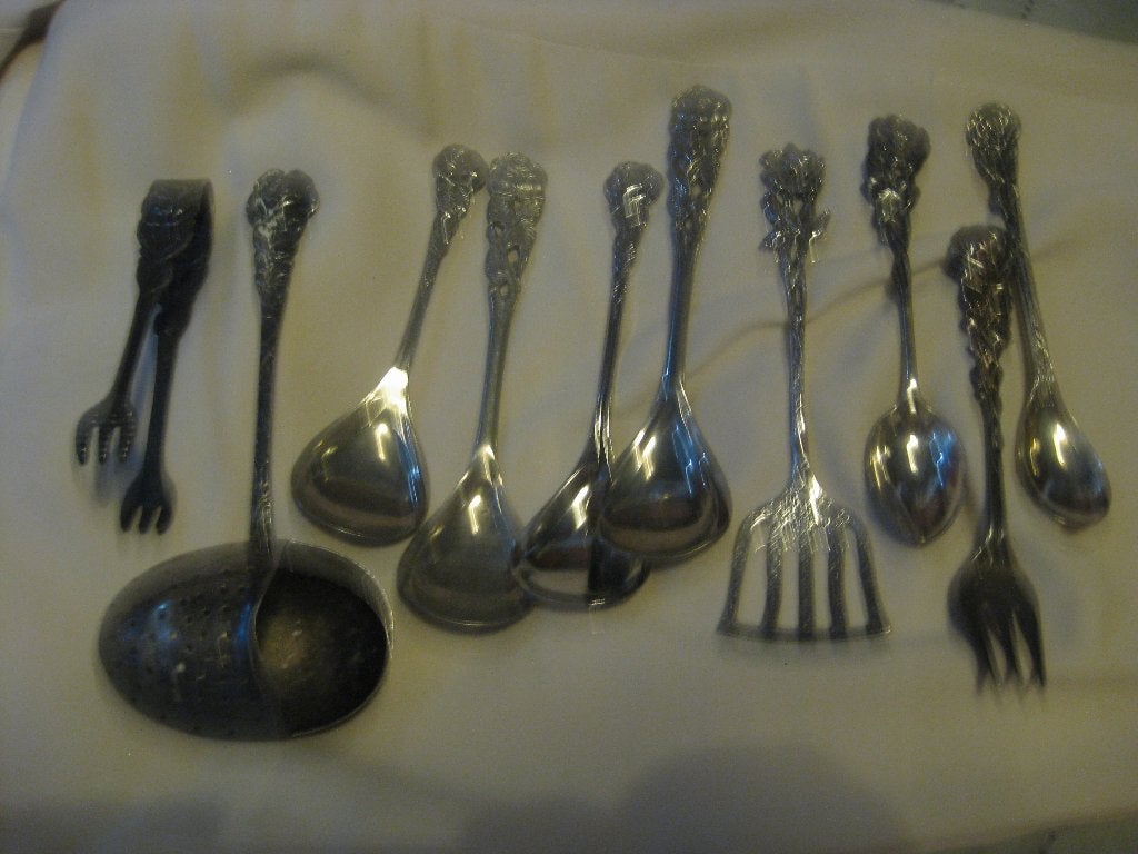 lepeltjes etc     serie roos, Verzenden