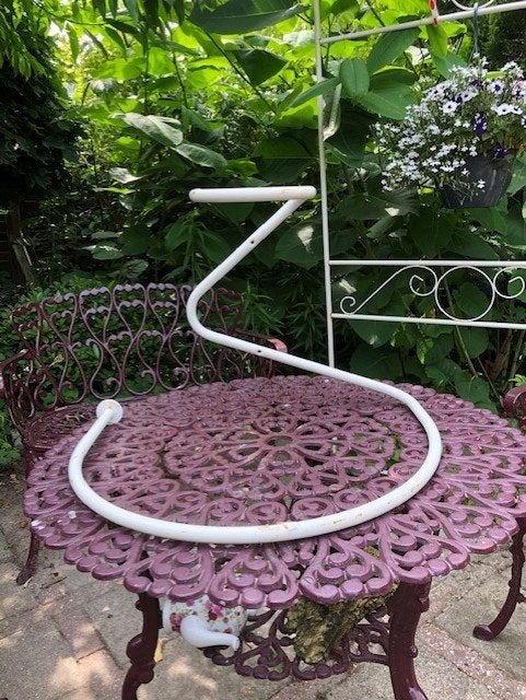 V) beugel voor hemel te maken boven bed met gordijnen /stof, Ophalen, Gebruikt, Eenpersoons, Metaal