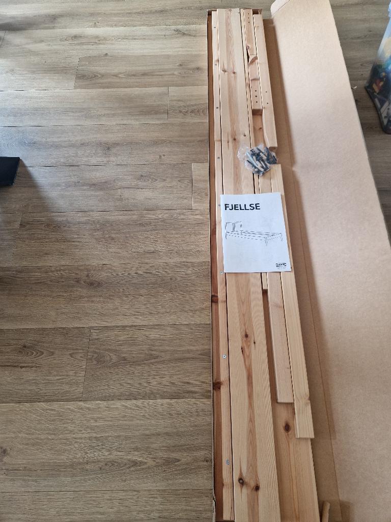 Bed ikea 90x 200 cm, Ophalen, 90 cm, Eenpersoons, Bruin
