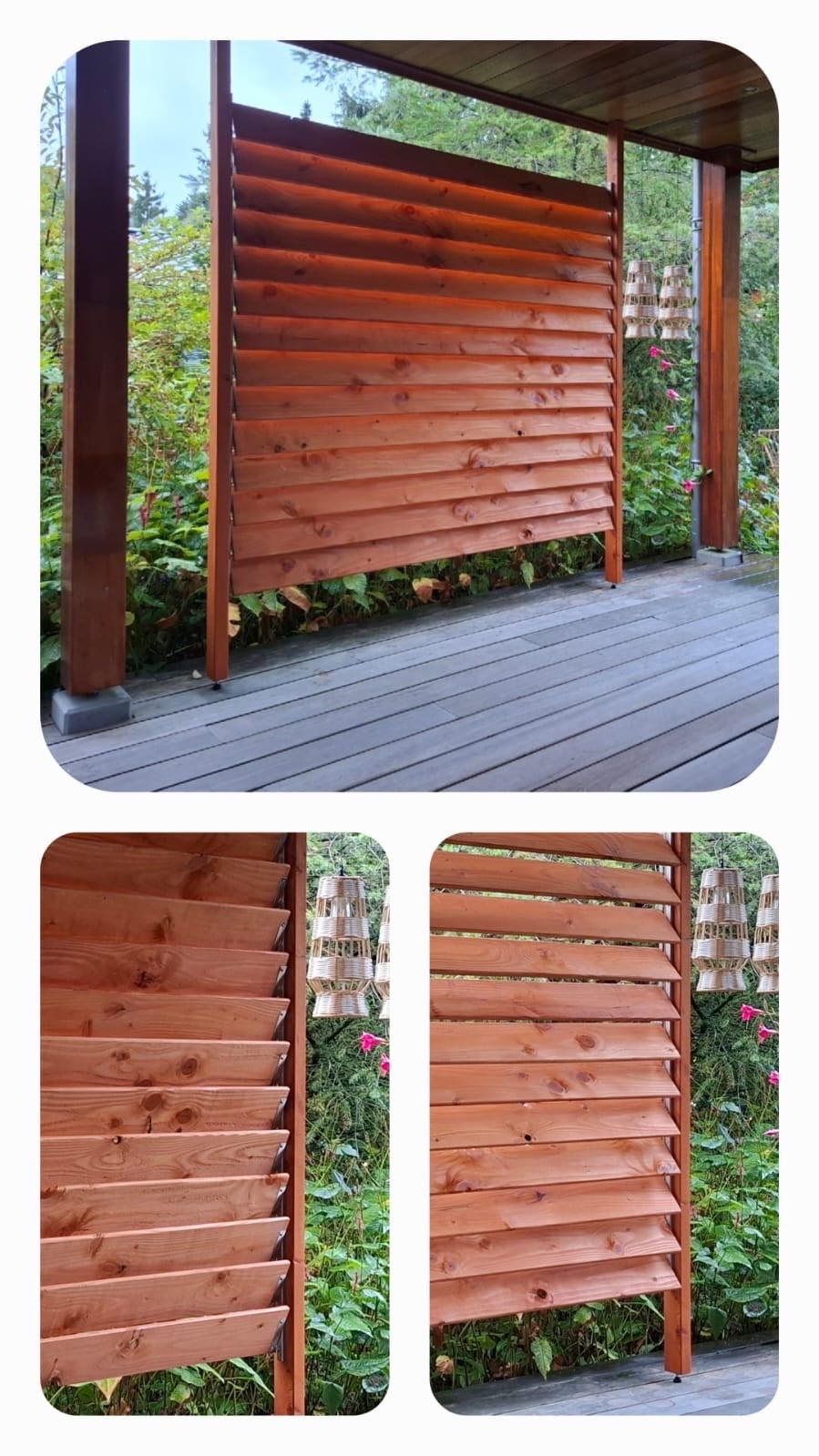 Houten privacyscherm voor terras of tuin, Tuin en Terras, Ophalen, Zo goed als nieuw, Hout, 150 tot 200 cm