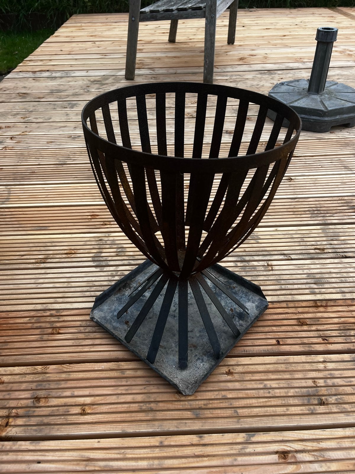 Vuurkorf met onderplaat, Tuin en Terras, Vuurkorven, Gebruikt, Vuurkorf, Ophalen