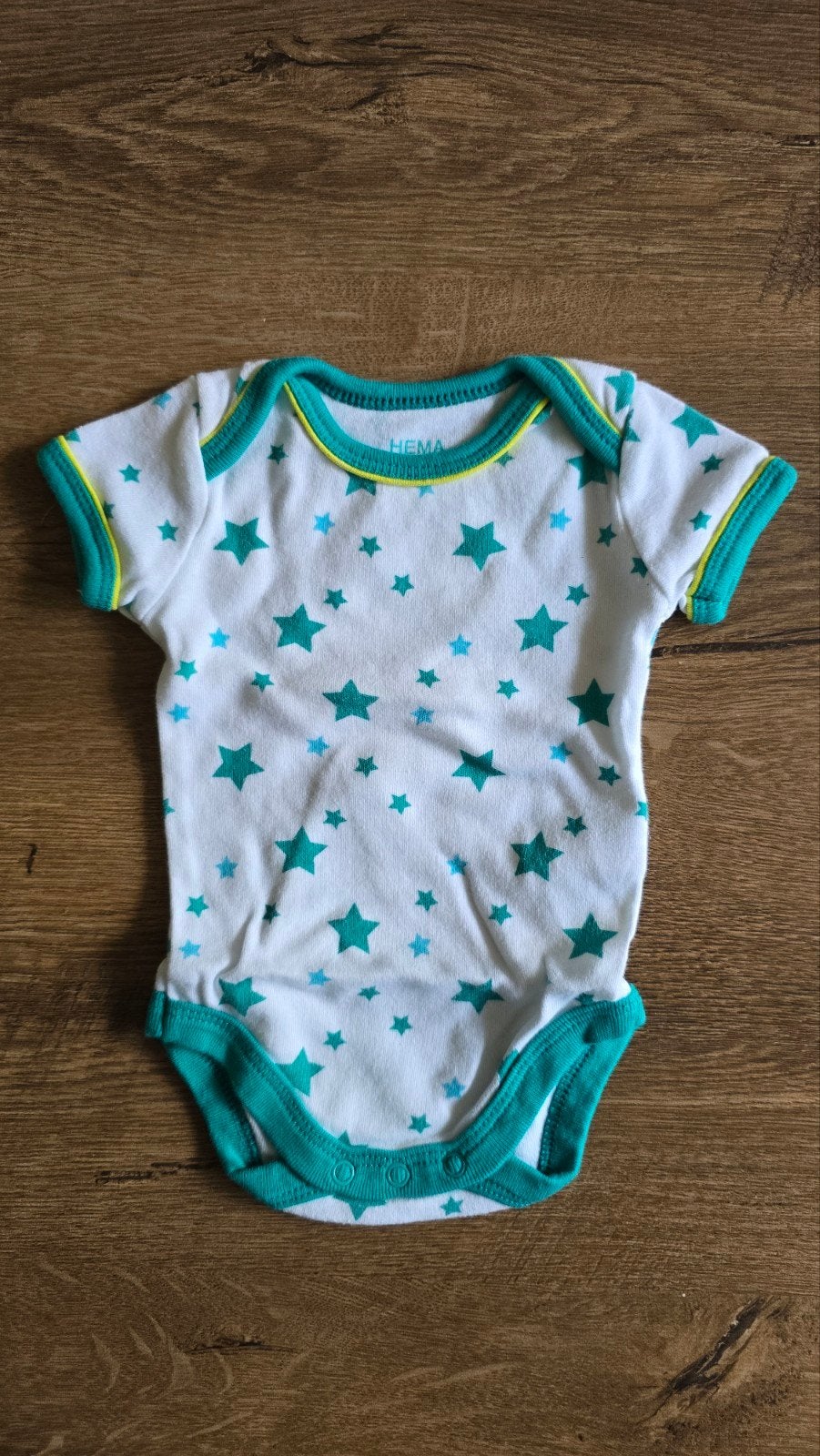 Hema Rompertje Maat 50/56 met Sterrenprint, Ophalen, Nacht- of Onderkleding, Jongetje of Meisje, Zo goed als nieuw