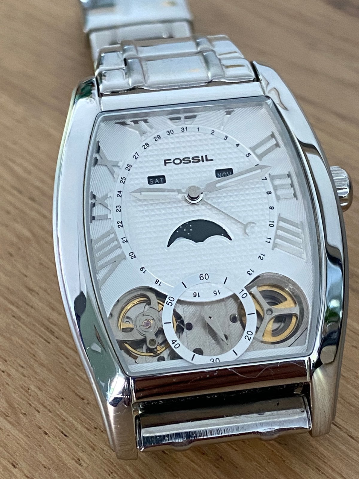 Fossil Twist Arkitekt ME1013, Sieraden, Tassen en Uiterlijk, Horloges | Heren, Overige merken, Staal, Staal, Polshorloge