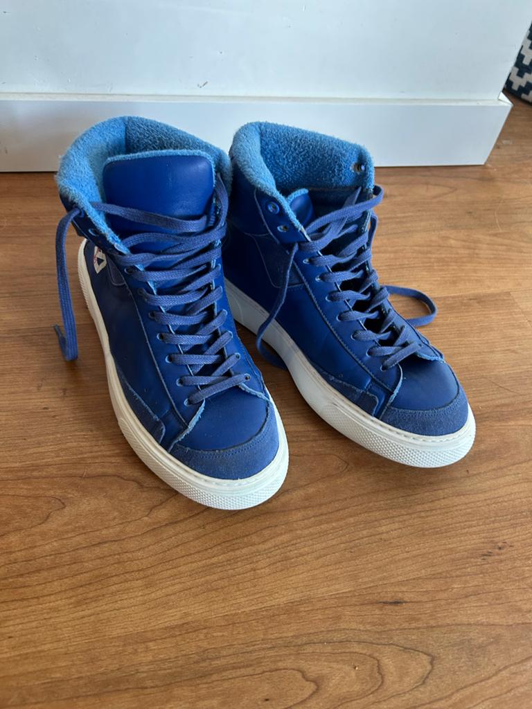 Blauwe hoge sneakers - Maat 40, Ophalen, Zo goed als nieuw, Blauw