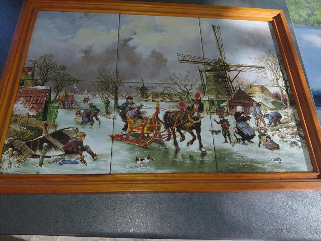 Tegeltableau Winterlandschap J.C. v. Hunnik '90, Ophalen