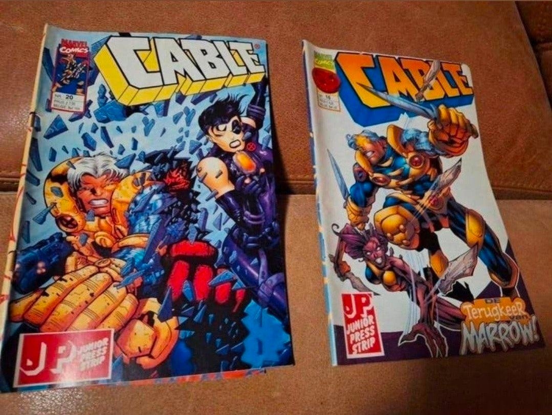 Marvel Cable Comics #16 & #20 - Gelezen, Goede Conditie, Boeken, Meerdere comics, Ophalen of Verzenden, Gelezen, Amerika