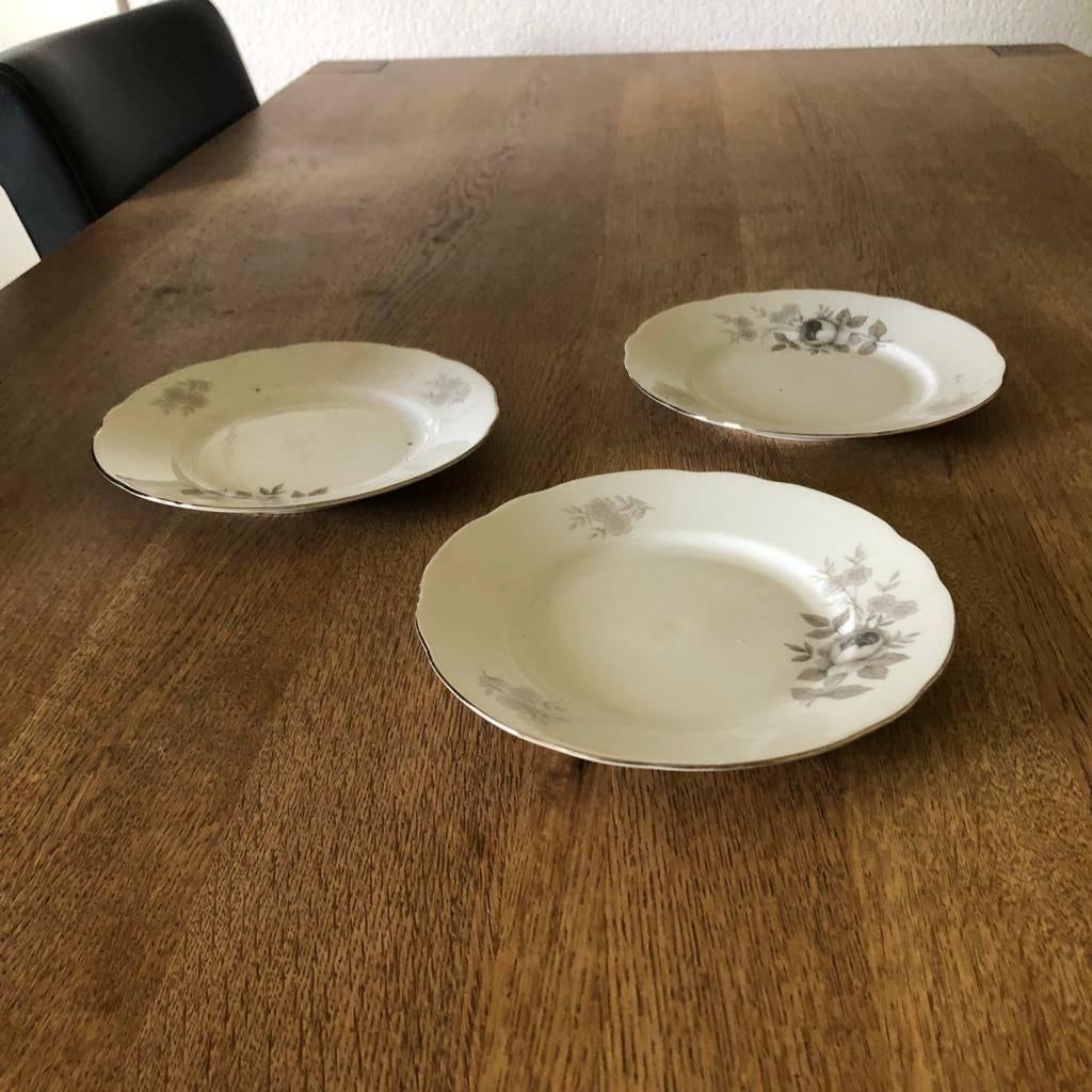 3x gebaksbordjes, Ophalen of Verzenden, Zo goed als nieuw, Bord(en), Overige stijlen
