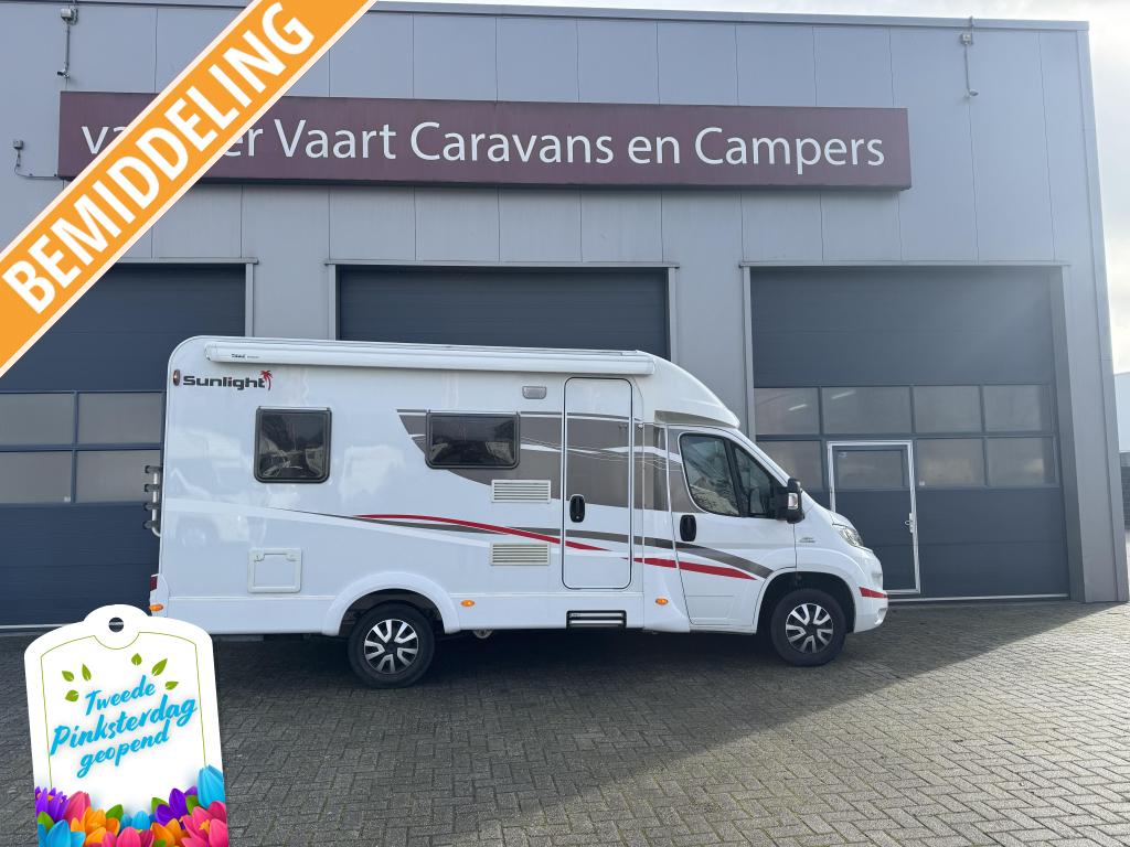 Sunlight T58 130 PK Zeer goede staat - Compact met Baerlock, Caravans en Kamperen, Sunlight, Fiat, Tot en met 2, Bedrijf