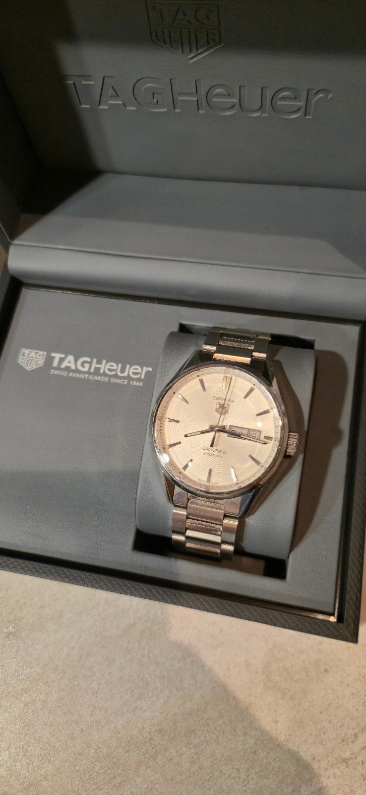 TAG Heuer Carrera Calibre 5 Automatisch Horloge, Ophalen, Staal, Staal, Polshorloge