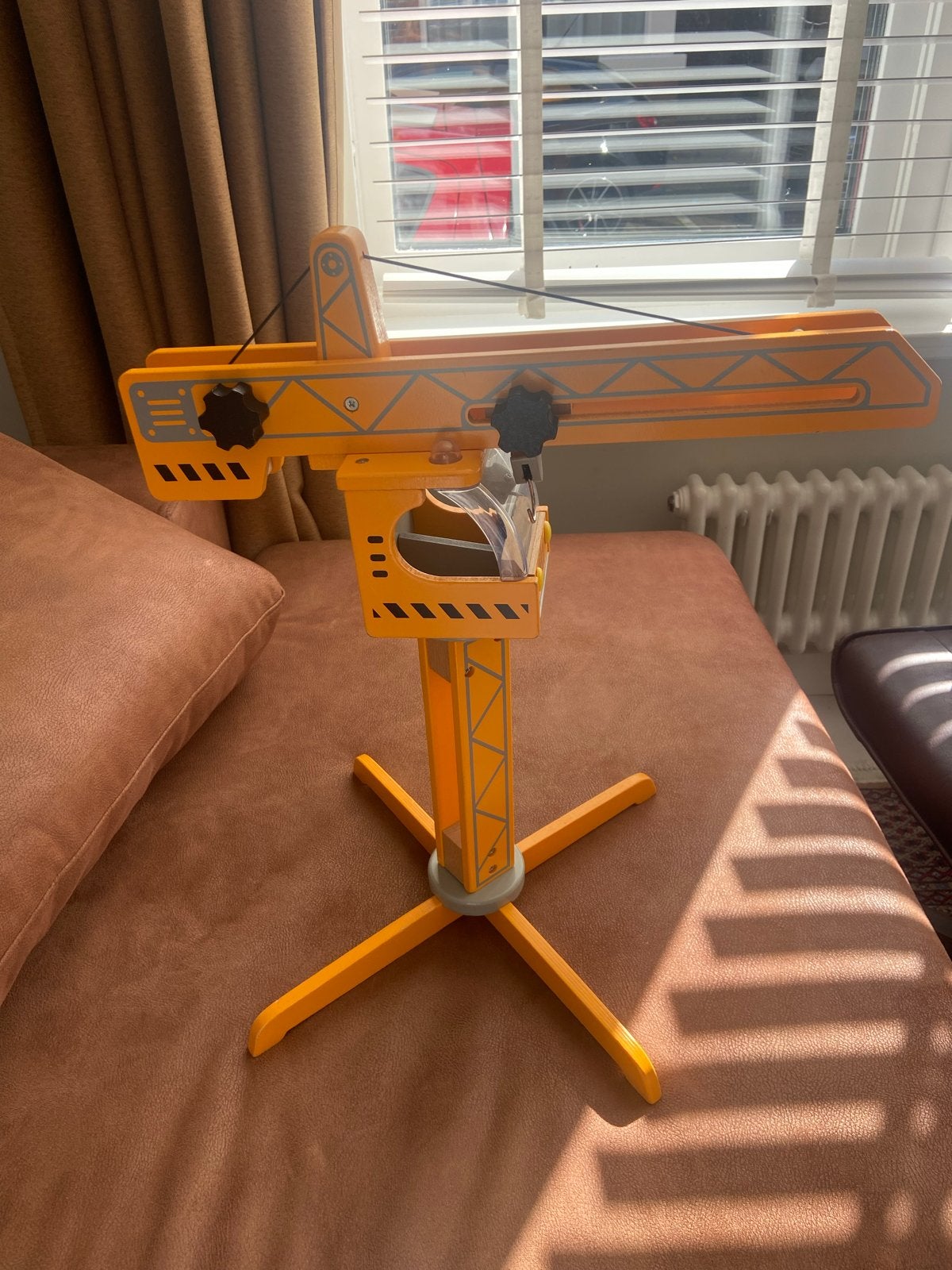 Hape houten kraan - Zo goed als nieuw, Ophalen of Verzenden, Zo goed als nieuw, Jongen of Meisje