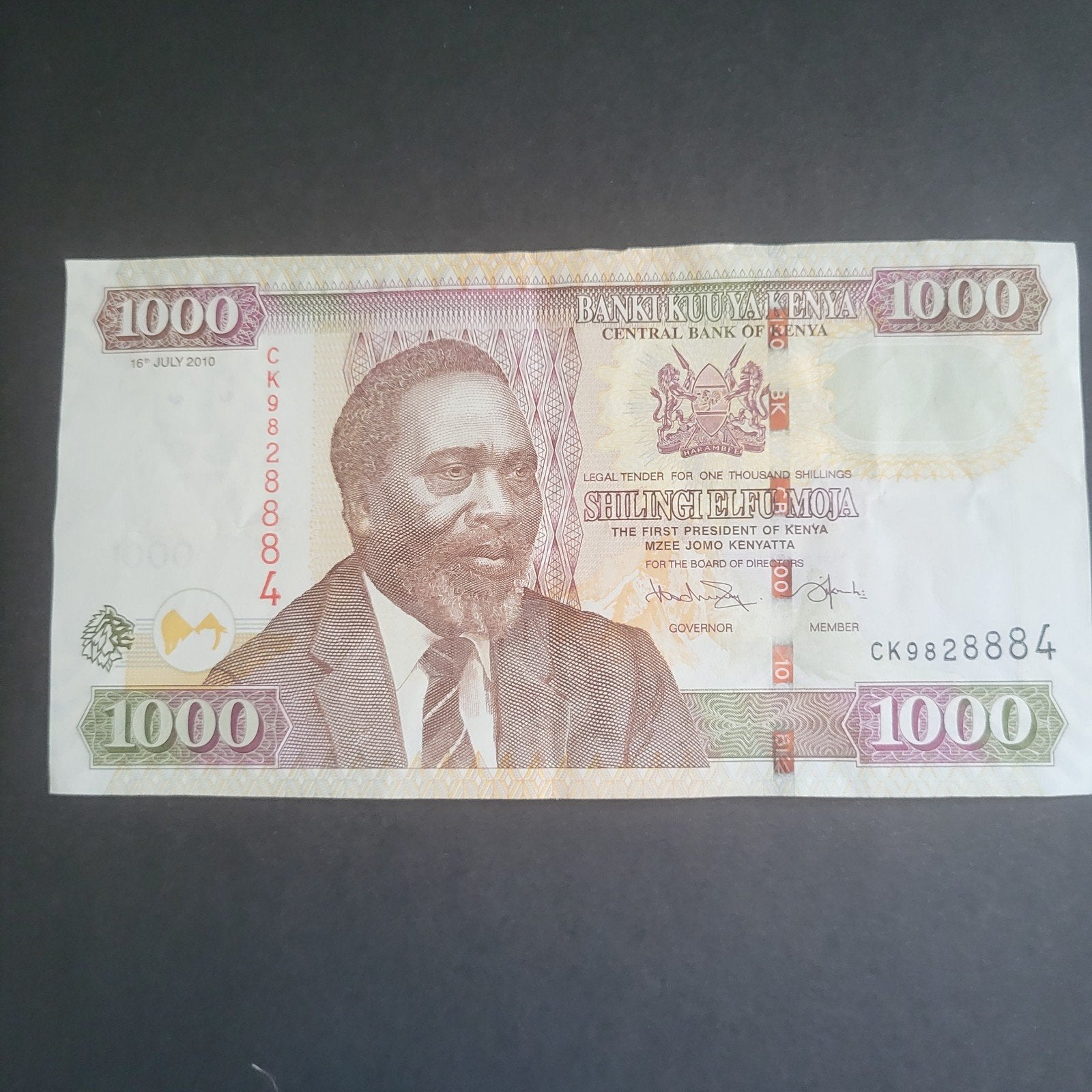 Kenia 1000 Shilling biljet 2010 - Jomo Kenyatta, Verzenden, Overige landen, Los biljet