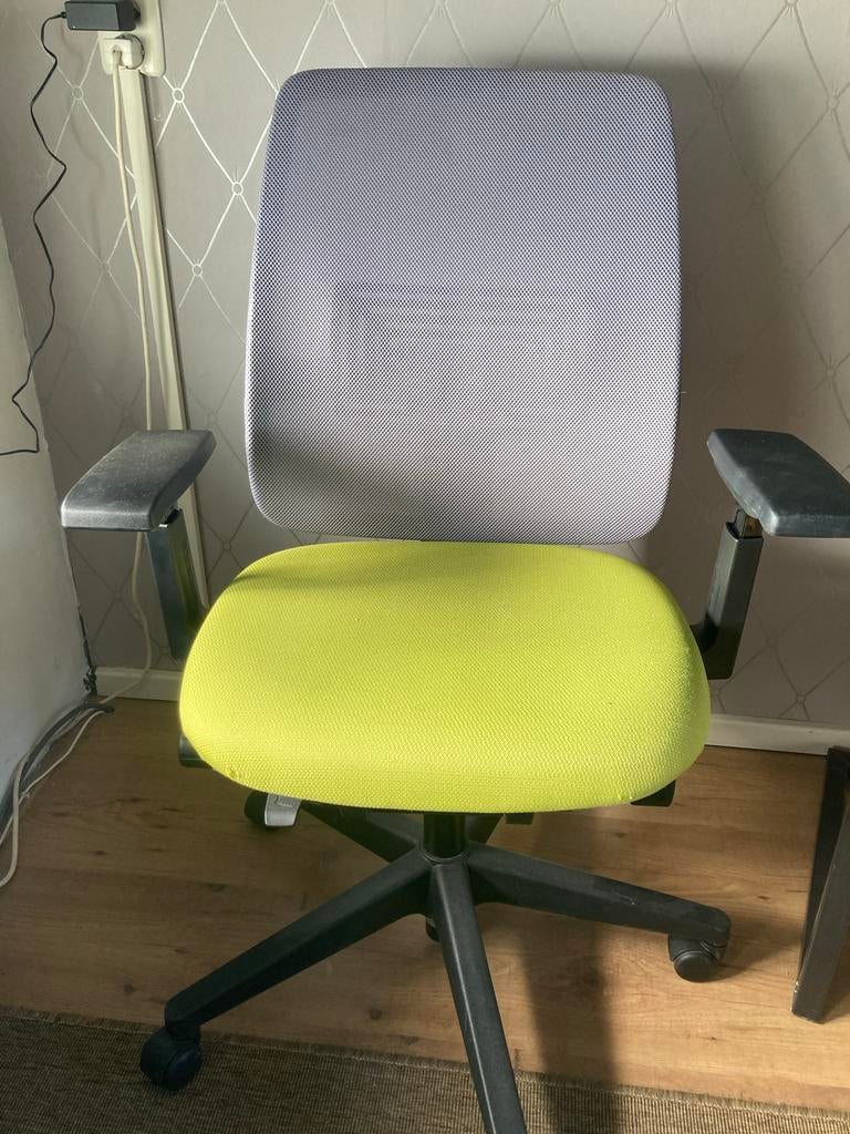 Haworth Bureaustoel - Grijs/Groen - Ergonomisch, Huis en Inrichting, Bureaustoelen, Zo goed als nieuw, Bureaustoel, Groen, Ergonomisch