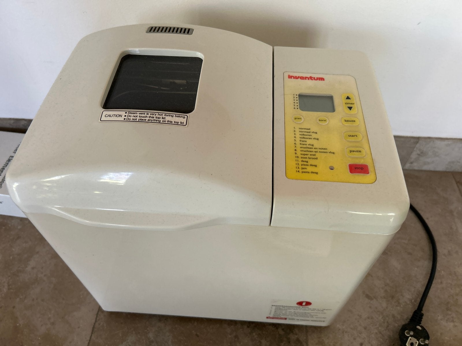 Inventum Broodbakmachine BM25 - Zo goed als nieuw, 800 tot 1200 gram deeg, Zo goed als nieuw, Kijkvenster, Ophalen