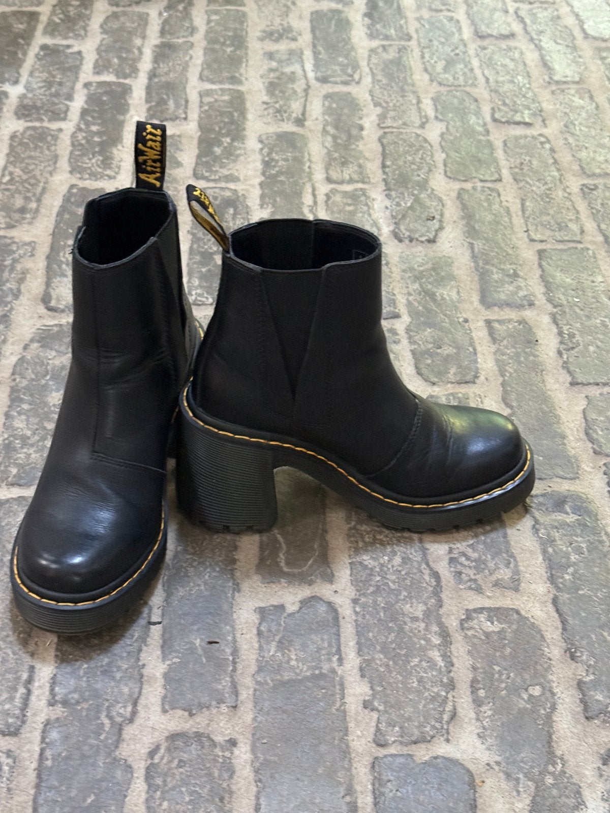 Dr Martens Plateau Enkellaarzen Zwart Maat 37, Ophalen, Zwart, Lage of Enkellaarzen, Zo goed als nieuw
