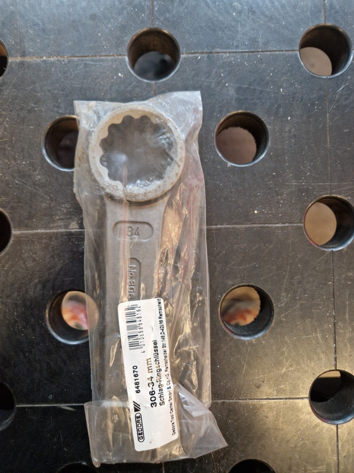 Gedore 306-34mm slag-ringsteeksleutel, Ophalen of Verzenden, Nieuw, Sleutel/ratel, Gedore