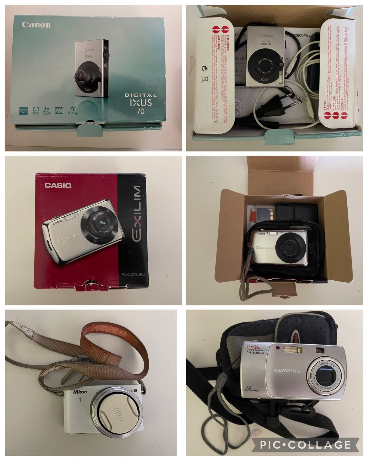 Diverse fotocamera’s (Nikon, Casio, Canon), Audio, Tv en Foto, Fotocamera's Digitaal, Gebruikt, Compact, Ophalen of Verzenden