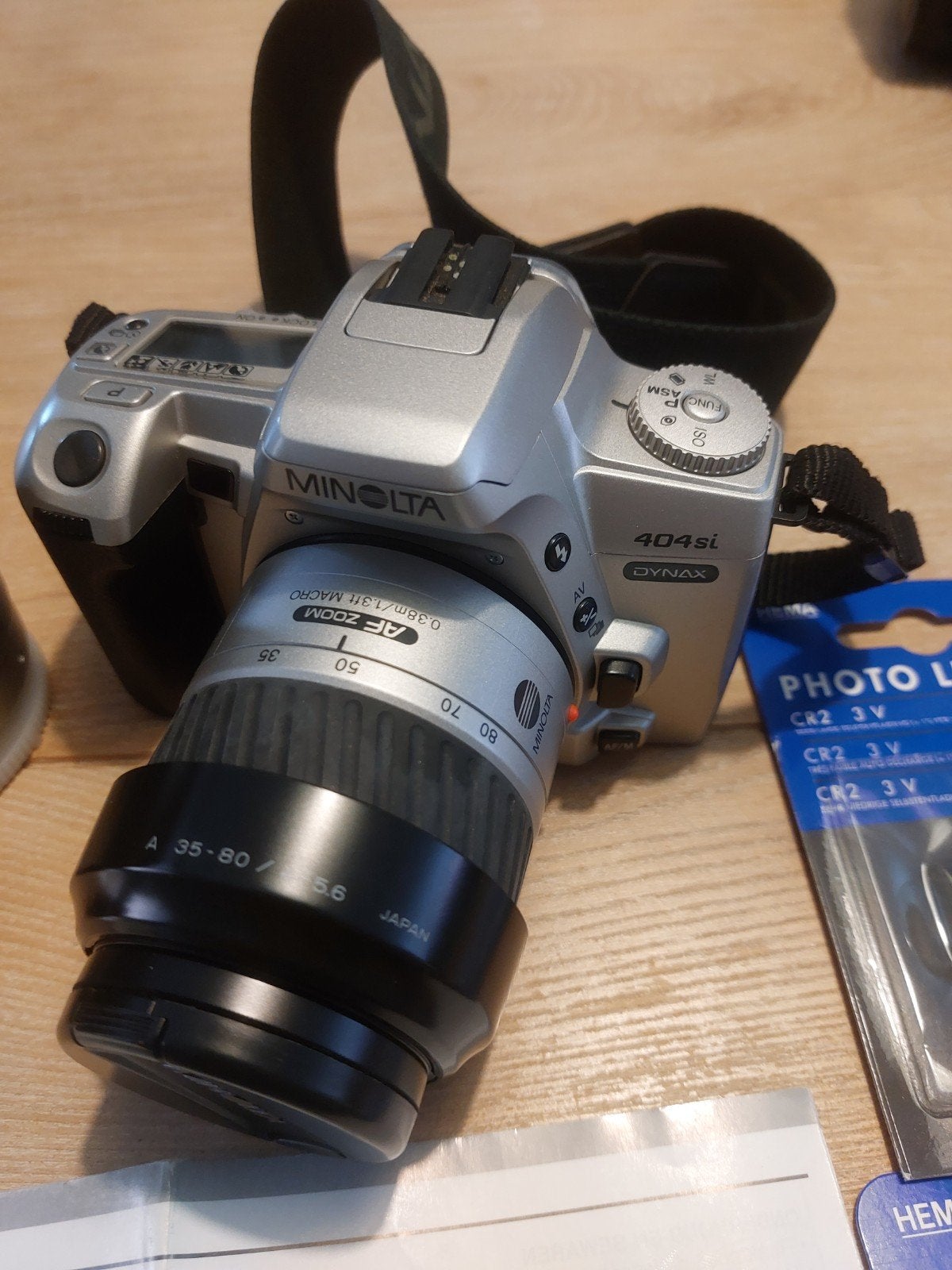 Minolta Dynax 404si camera met extra zoomlens en tas, Ophalen of Verzenden, Spiegelreflex, Minolta