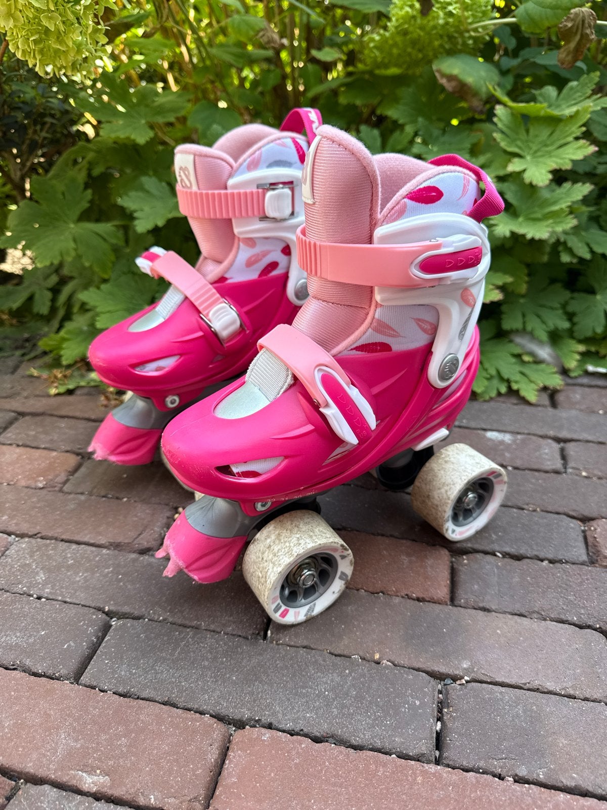 Nijdam rolschaatsen verstelbaar maat 29-32 roze/wit, Ophalen, Gebruikt, Overige typen, Nijdam