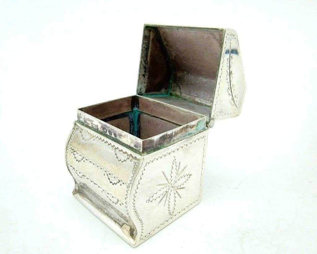 Zilveren lodereindoosje, kabinet, v/d Meulen, Joure, 1972, Antiek en Kunst, Antiek | Goud en Zilver, Verzenden, Zilver