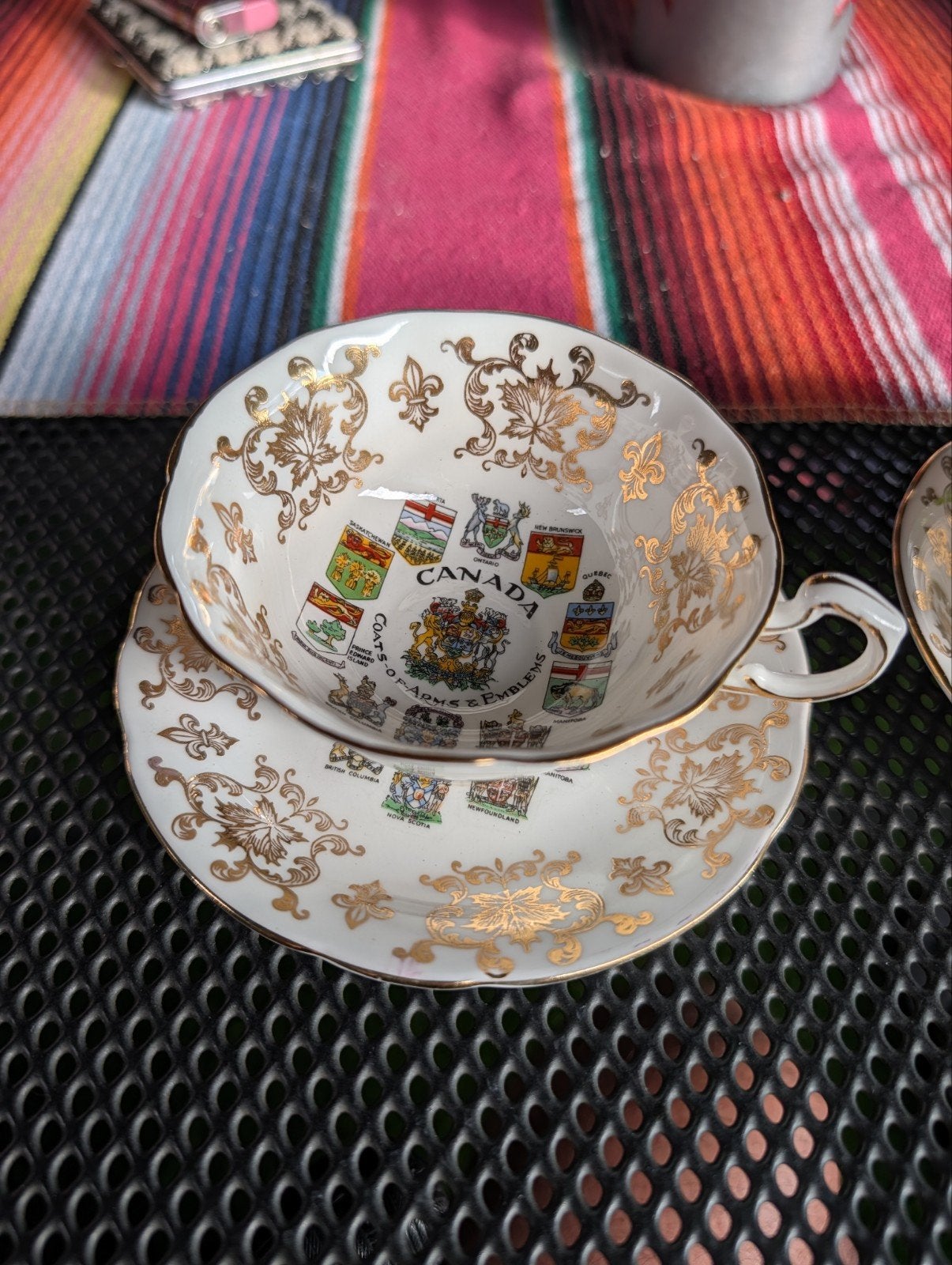 Vintage Paragon Canada Wapen en Emblemen Theekopjes (2), Ophalen of Verzenden