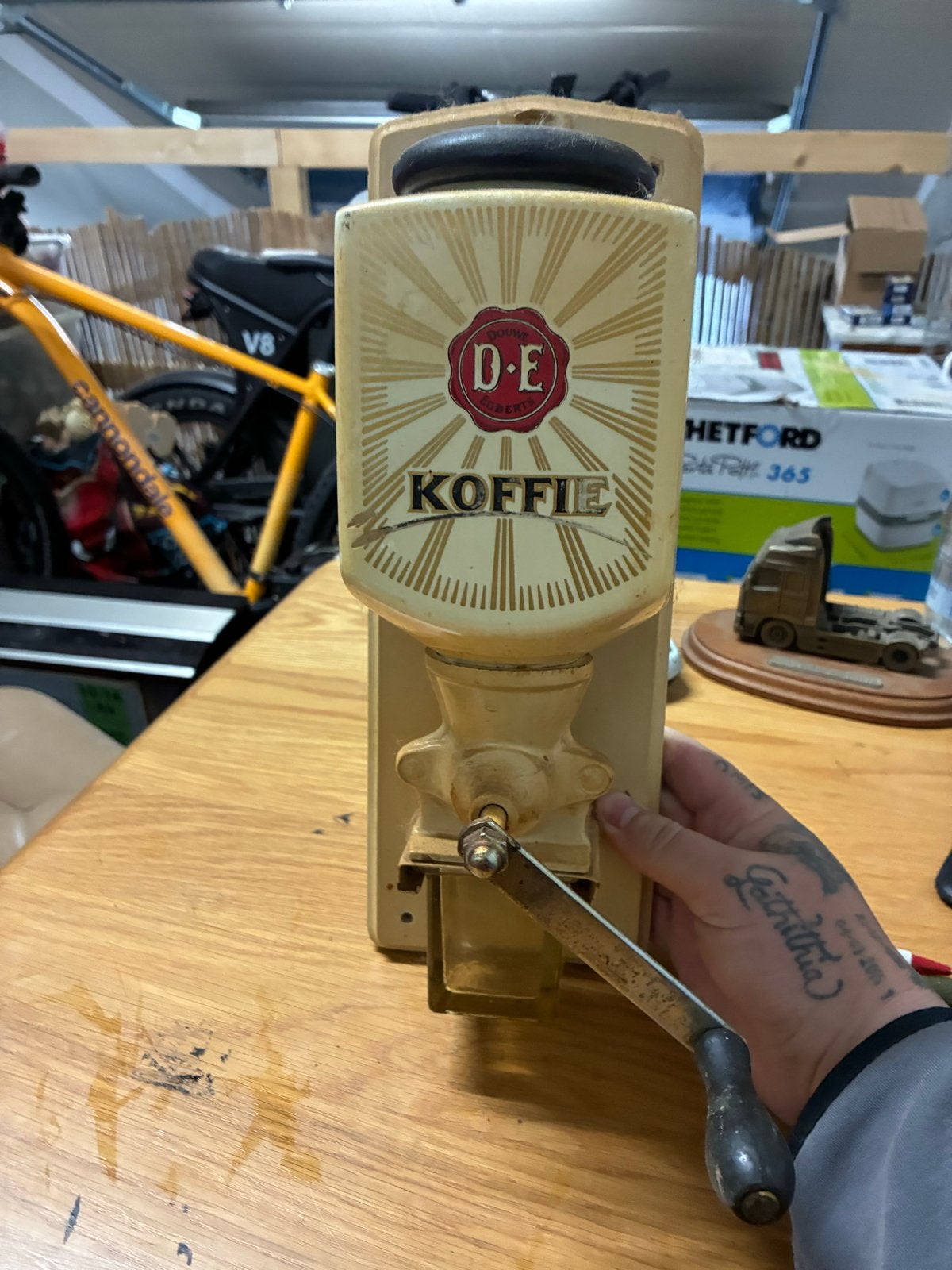 Vintage DE Koffiemolen - Wandmodel, Ophalen of Verzenden