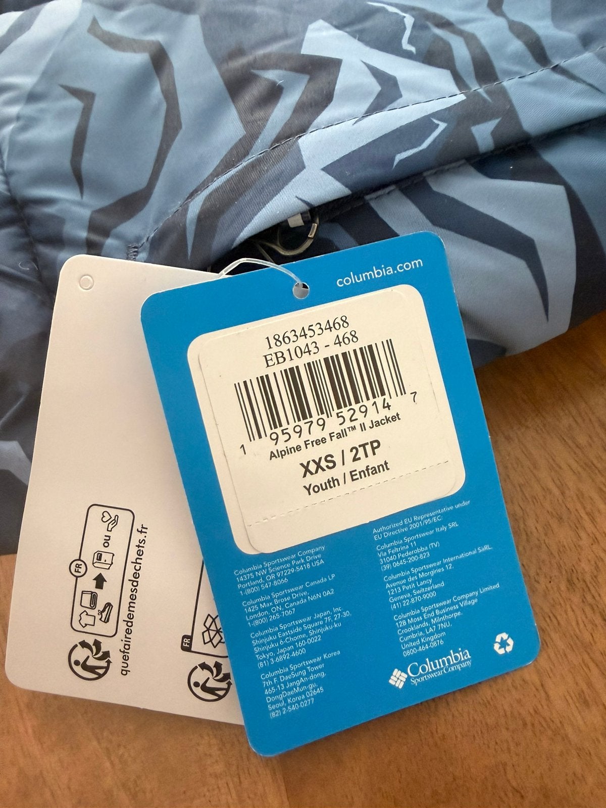 Columbia Kids Jacket 3-4 years, Kleding | Heren, Ophalen, Nieuw, Blauw