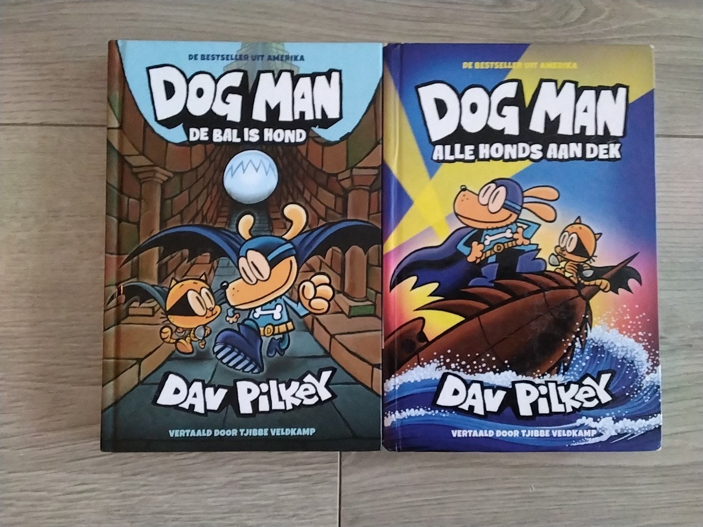 2x Dog Man boeken: Alle Honds Aan Dek & De Bal Is Hond., Ophalen, Gelezen, Dav Pilkey, Fictie