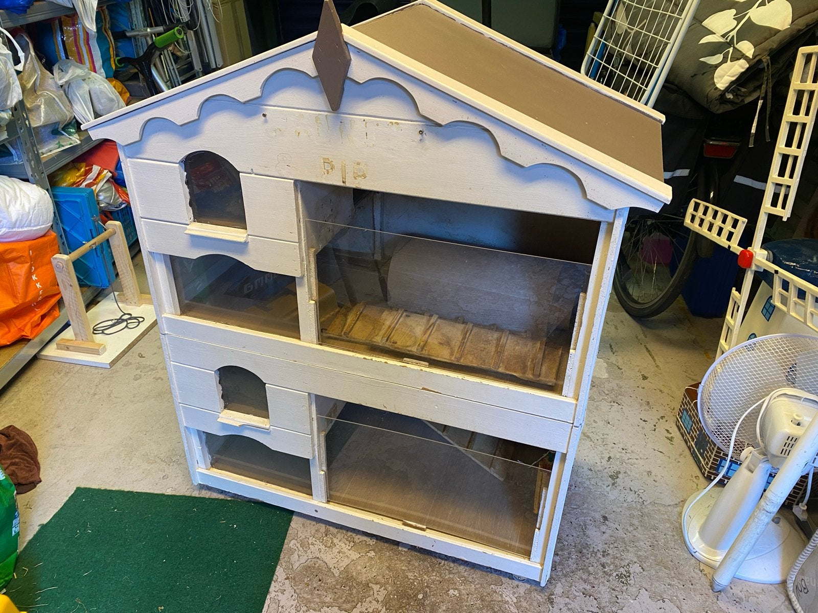 Houten Cavia/konijnehok 2 verdiepingen, Dieren en Toebehoren, Ophalen, Gebruikt, 90 cm of meer, Konijn