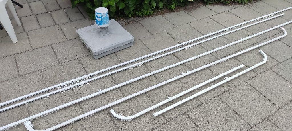 Gordijn rails, Huis en Inrichting, Ophalen, Gebruikt, Overige merken, Metaal