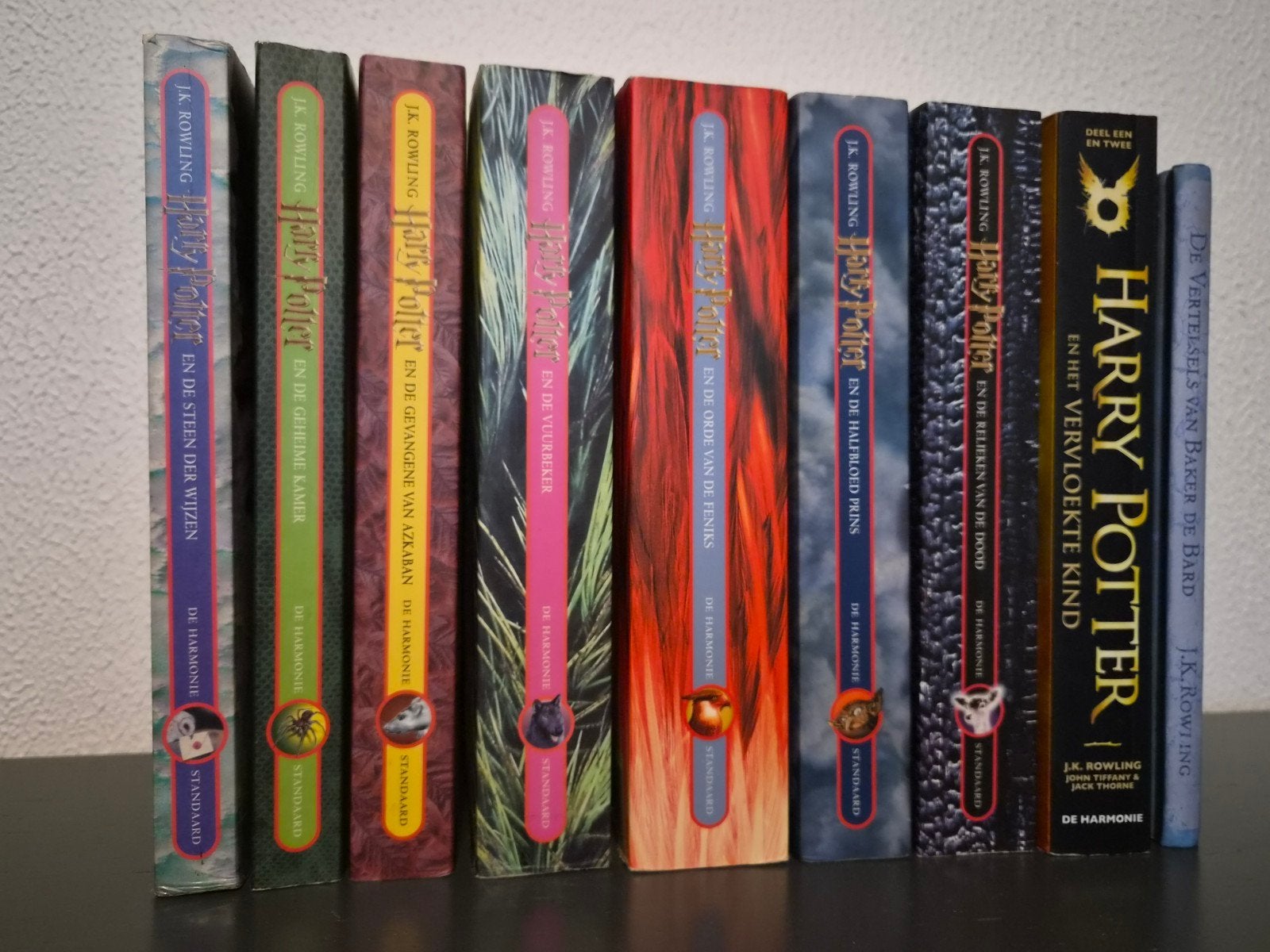Harry Potter boeken compleet (9 delen), Ophalen of Verzenden, Gelezen, J.K. Rowling