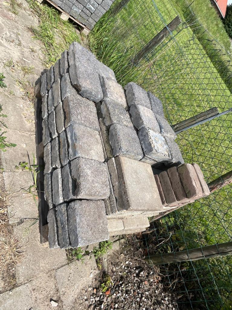 Gebruikte betonklinkers en terrastegels, Tuin en Terras, Tegels en Klinkers, Ophalen, Gebruikt, Klinkers, 10 m² of meer