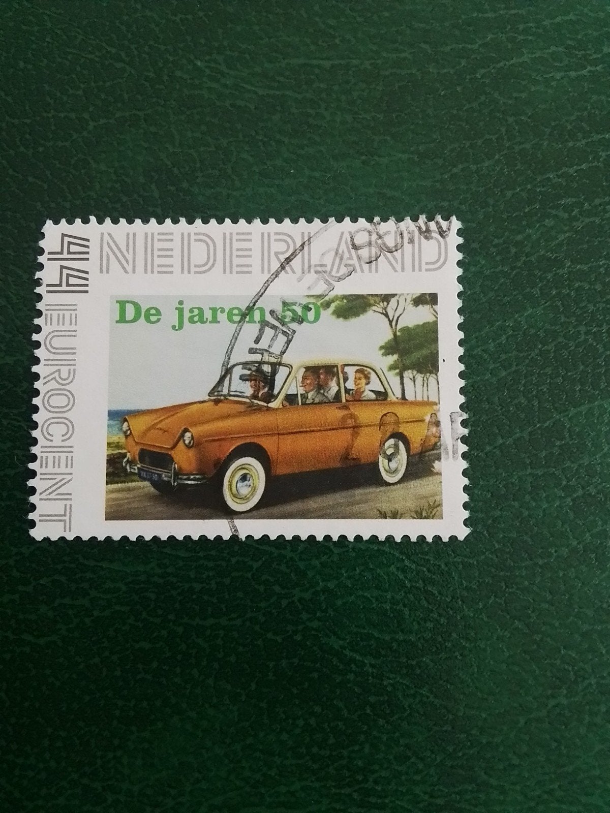 Nederland gestempeld persoonlijke zegel auto daf, Ophalen of Verzenden, Na 1940, Gestempeld