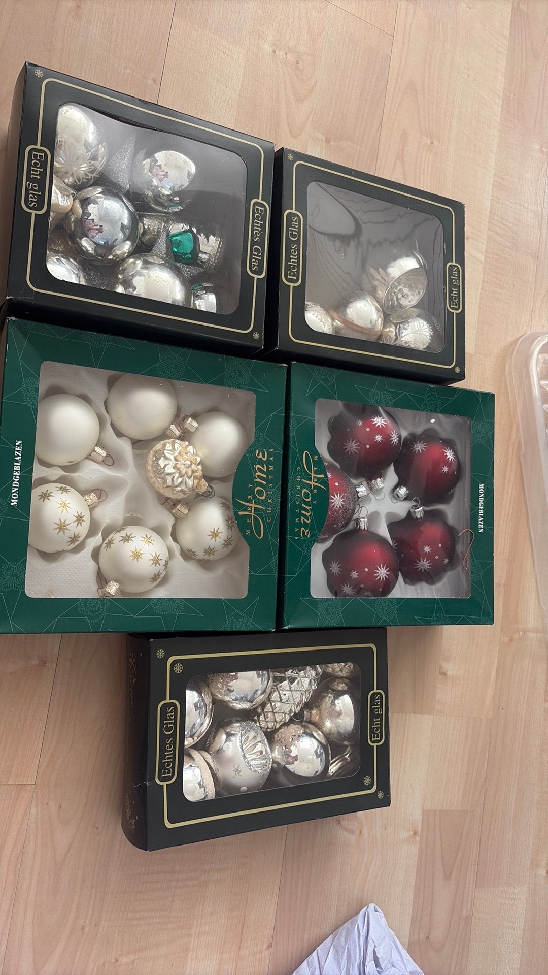 Oude vintage kerstballen, Ophalen, Gebruikt