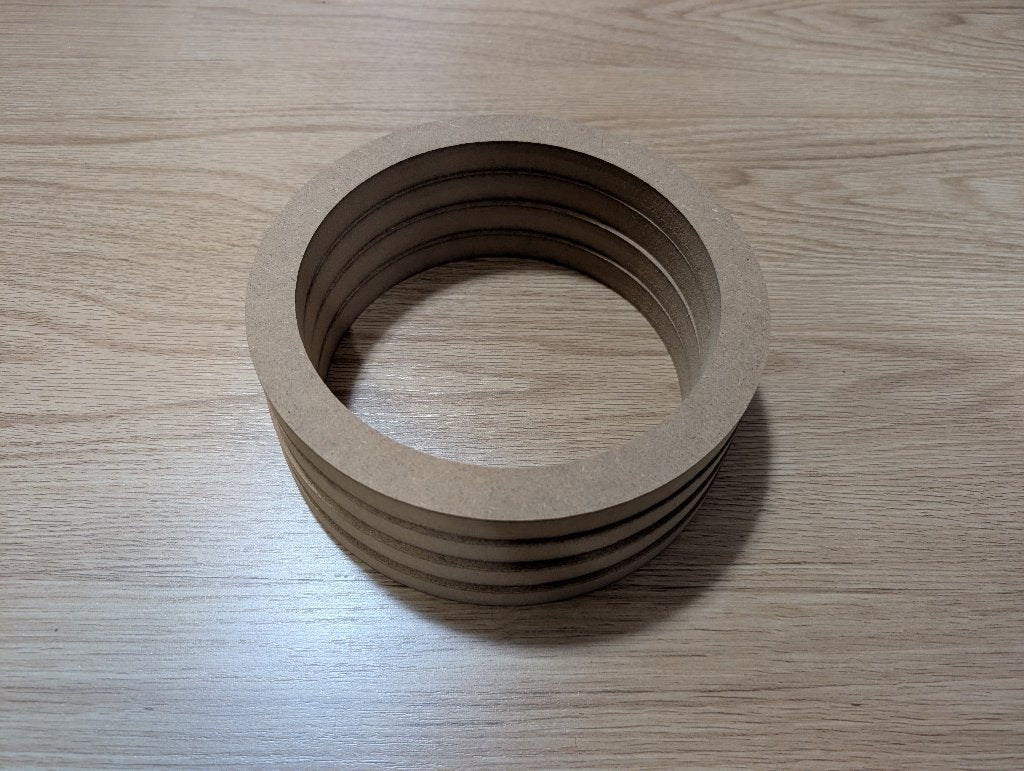 MDF Speakerringen 8 inch - 22,8/18,6/2,8 cm, Ophalen of Verzenden, Nieuw, Universele onderdelen