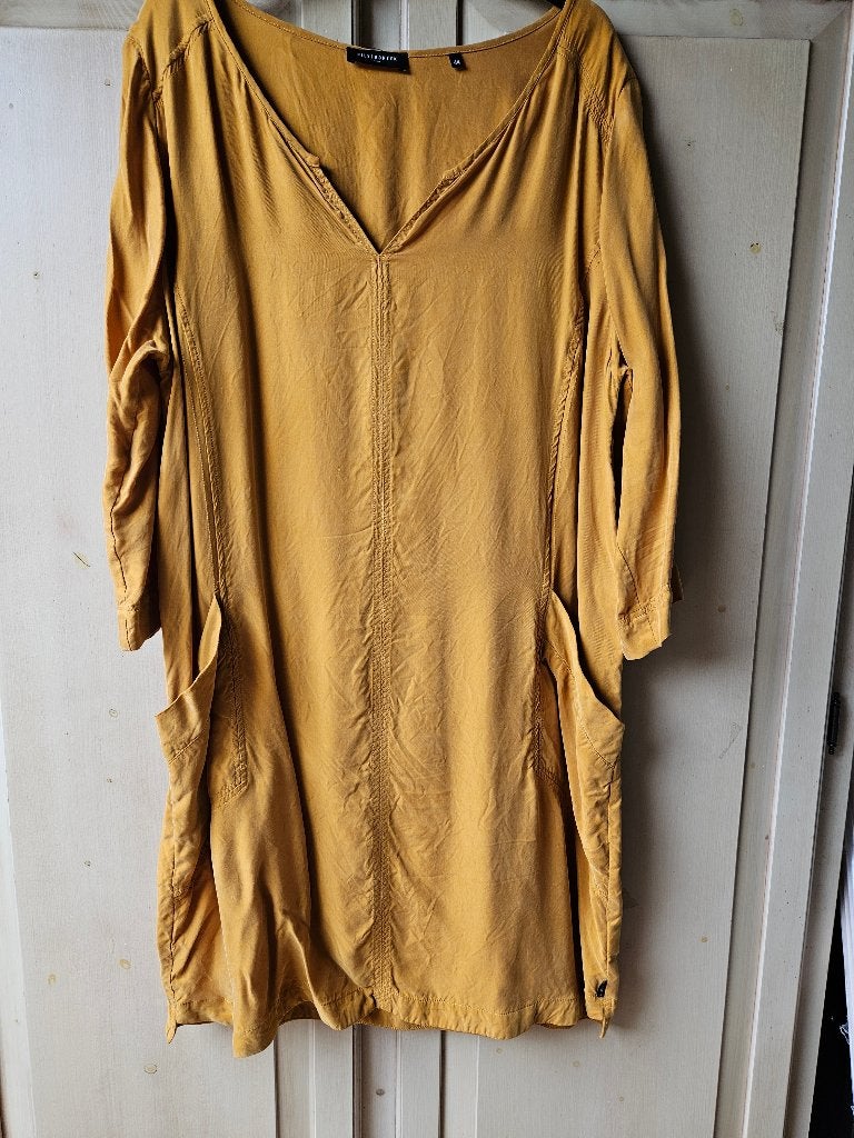 mosterdgele jurk, Silvercreek, maat 44, Verzenden, Geel, Maat 42/44 (L), Zo goed als nieuw