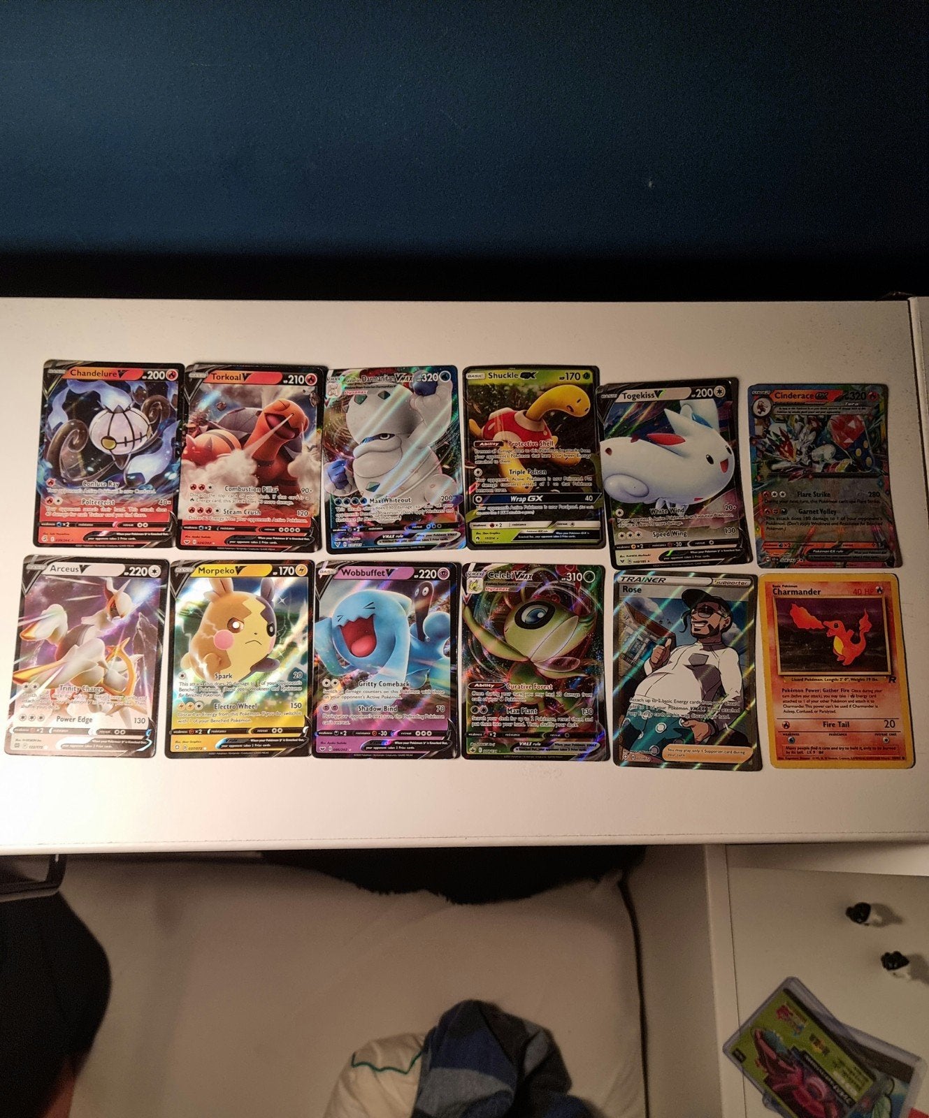 12 mooie Pokémon kaarten - V, VMAX, GX en meer!, Ophalen of Verzenden, Gebruikt, Meerdere kaarten