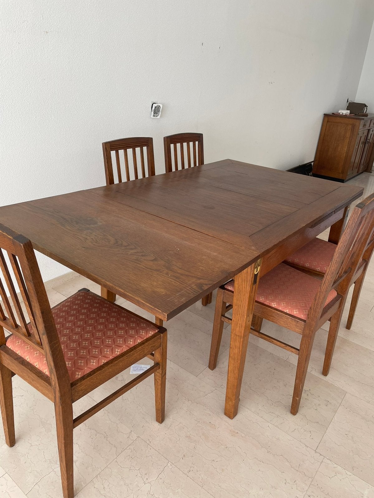 Tafel met  5 stoelen art deco +- 1910, Antiek en Kunst, Antiek | Meubels | Tafels, Ophalen