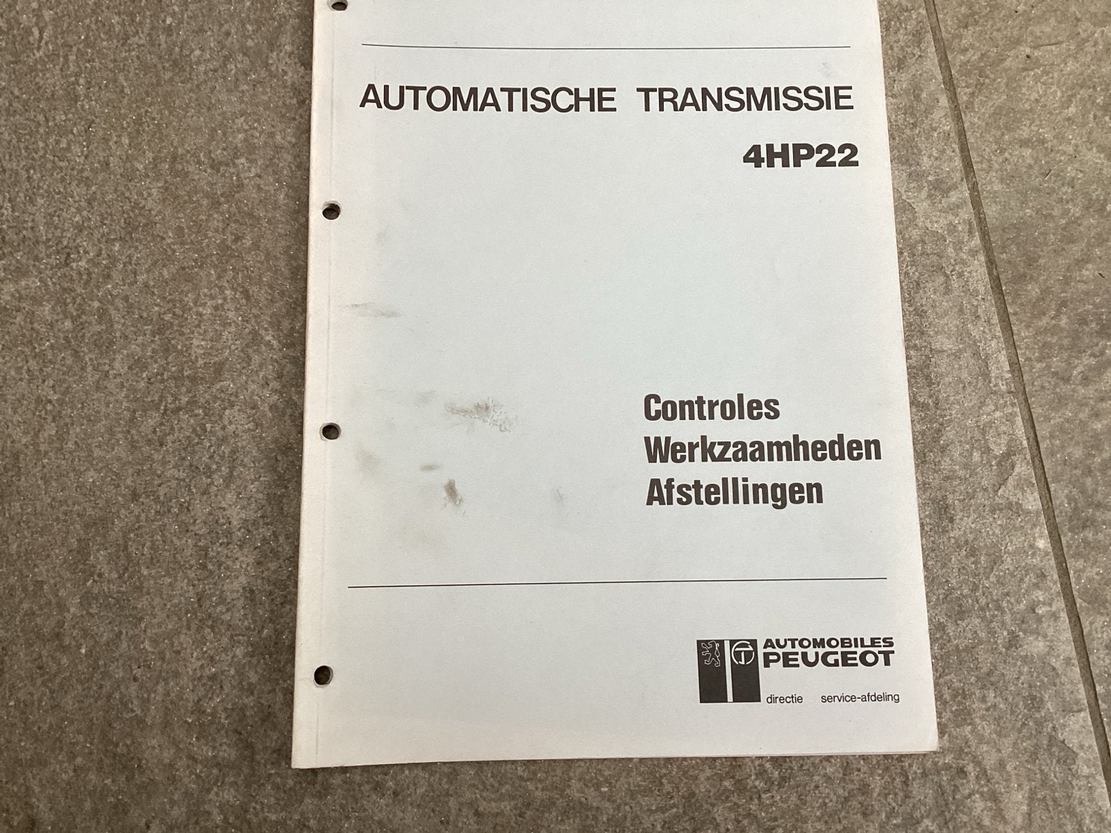 Peugeot 505 Automatische Transmissie 4HP22 Handleiding, Ophalen of Verzenden, Gelezen, Peugeot