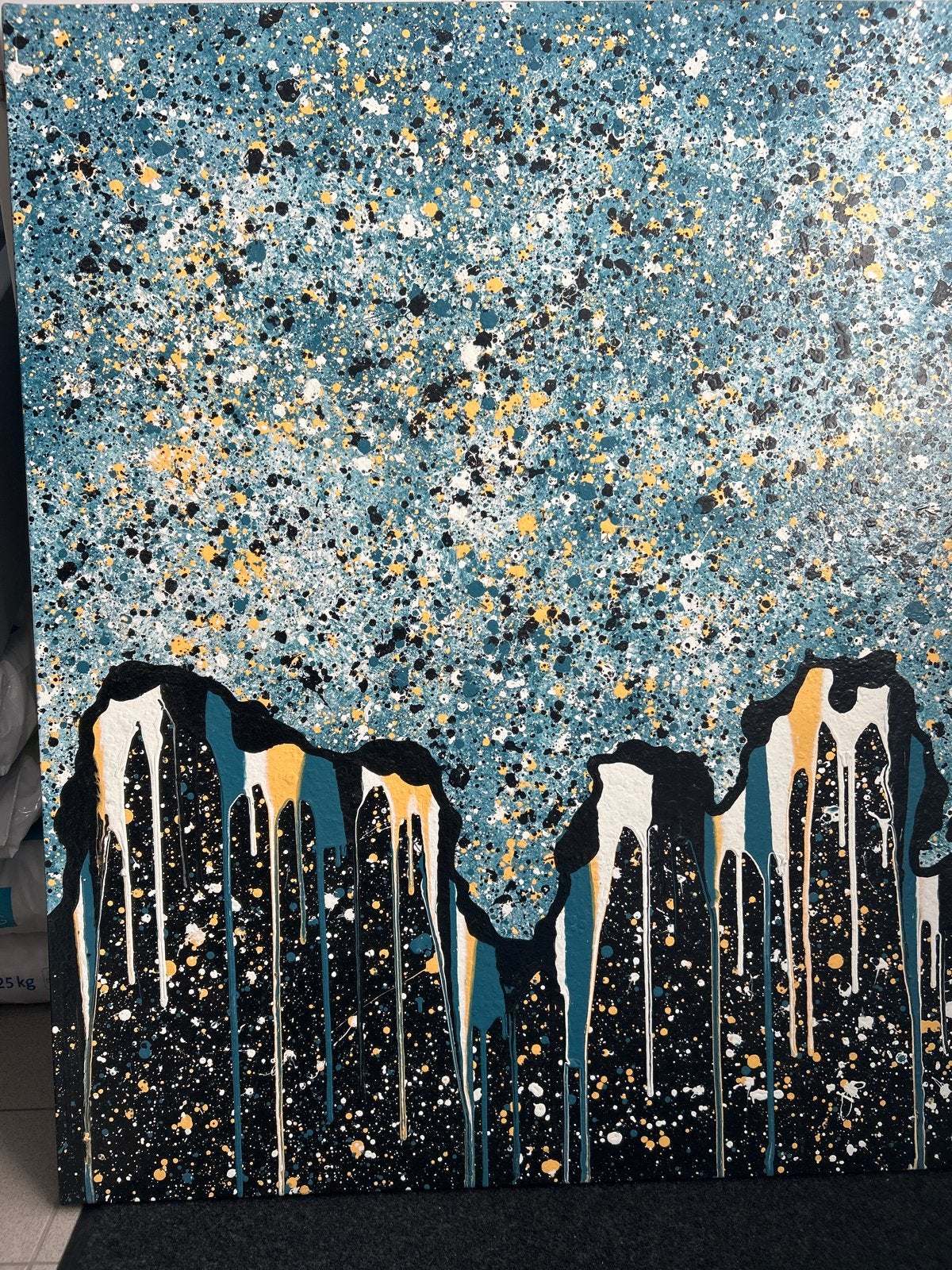 Abstract schilderij 'Bergen' van Jacob Juul, 2020, Ophalen