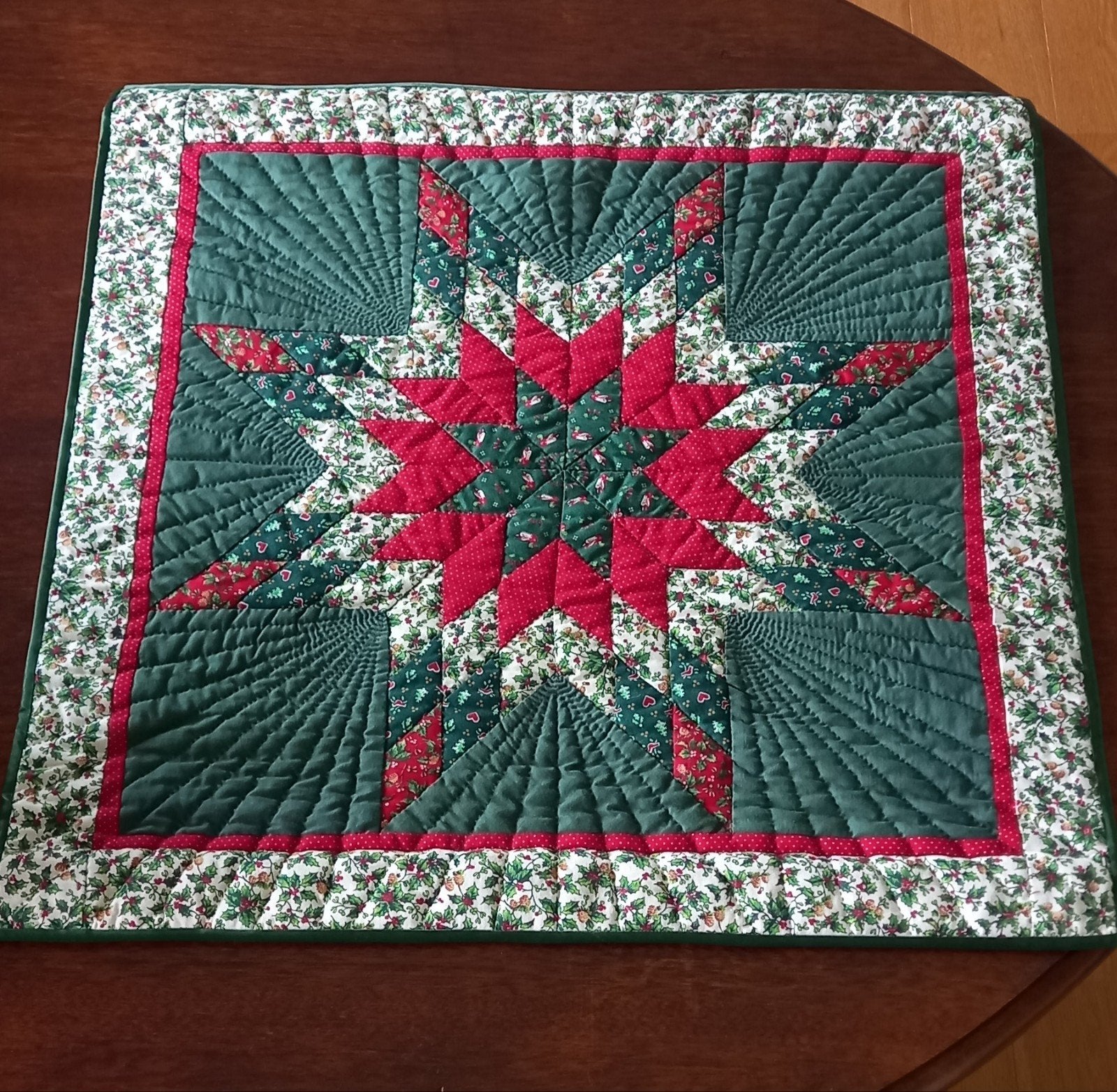 Kerst quilts en kleden, Ophalen