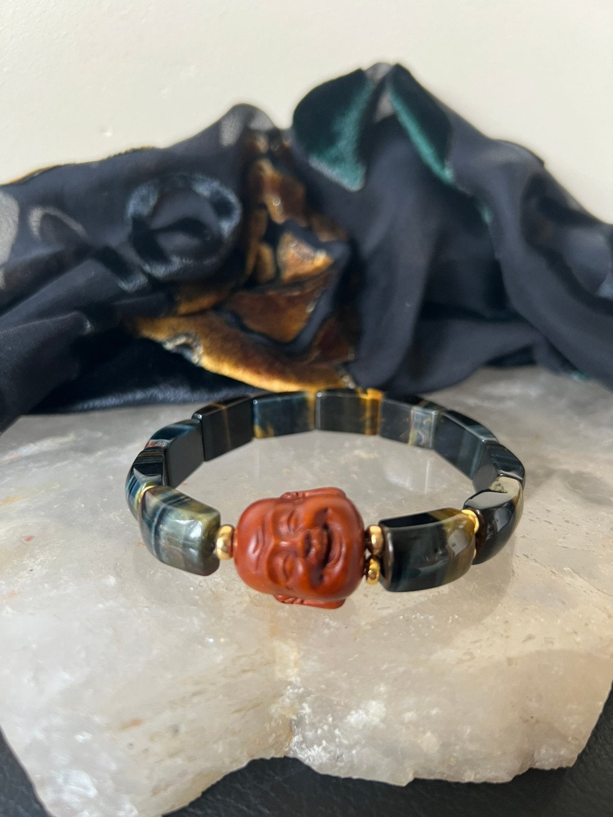 Valkenoog ojime bead zilver amulet beschermt geluk intuïtie, Met bedels of kralen, Magnolia11, Nieuw, Ophalen of Verzenden