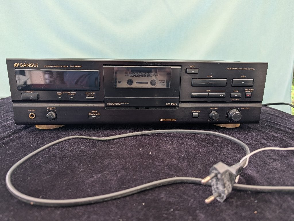 Sansui D-X419HX Pro Cassettedeck tapedeck Vintage Hifi audio, Ophalen of Verzenden, Enkel, Overige merken, Tiptoetsen