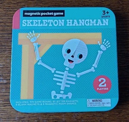 Skeleton Hangman - Magnetisch Galgje - Reisspel, Ophalen of Verzenden, Zo goed als nieuw, Reisspel