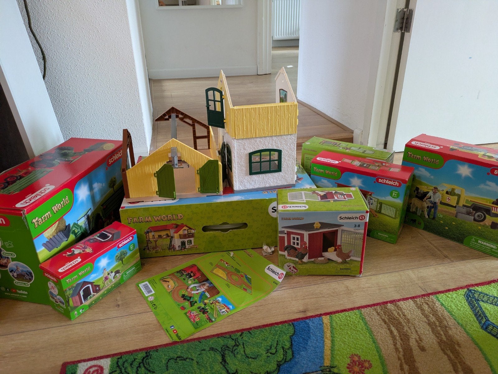 Schleich Farm World boerderij met diverse accessoires, Ophalen of Verzenden, Gebruikt, Jongen of Meisje