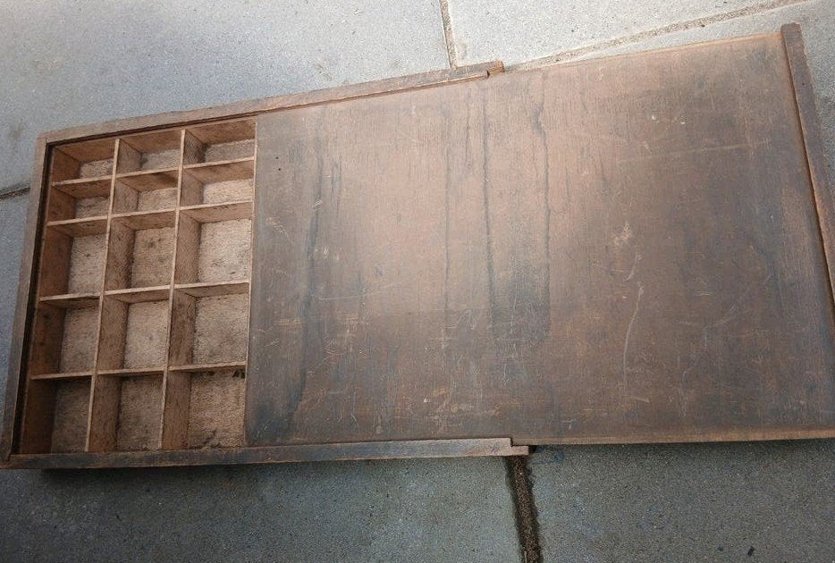 Oude letterbak/drukkerijkistje/letterkistje, Ophalen of Verzenden