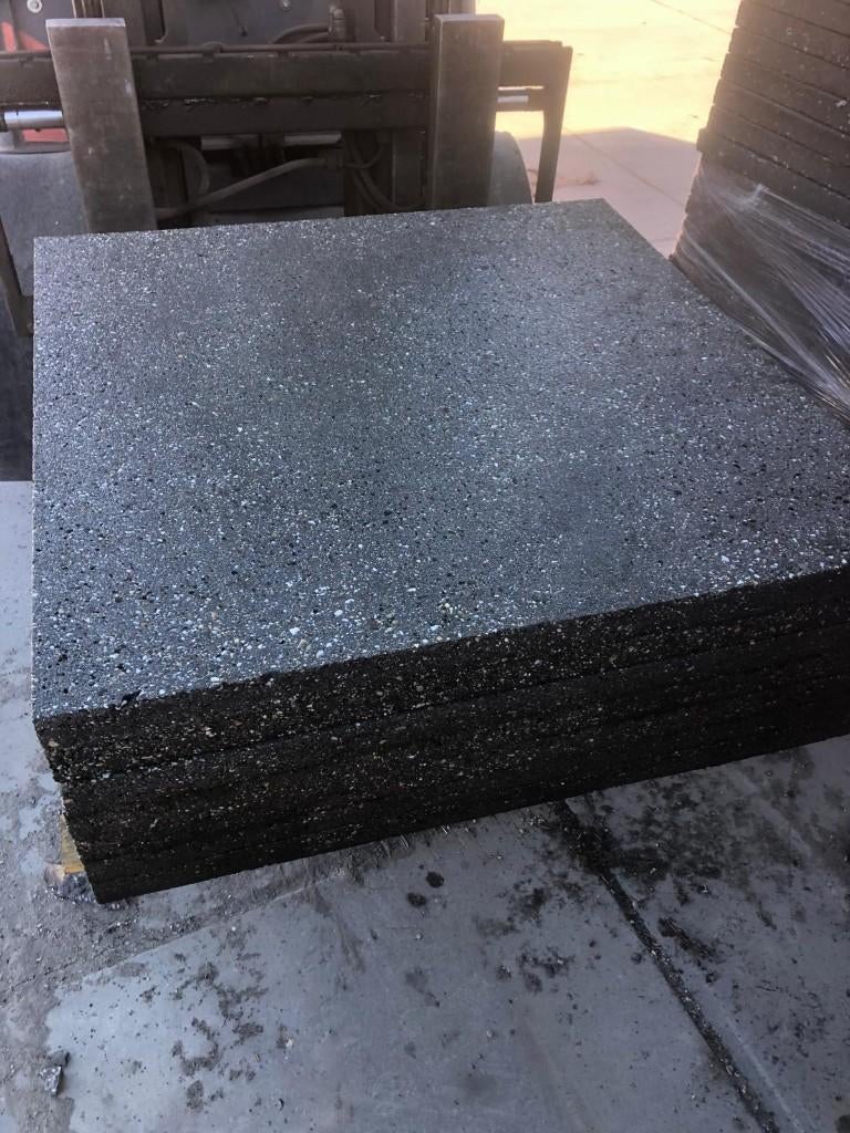 19 stuks oud hollands gebruikt 100x100x5 antraciet, Ophalen, Gebruikt, 10 m² of meer, Beton