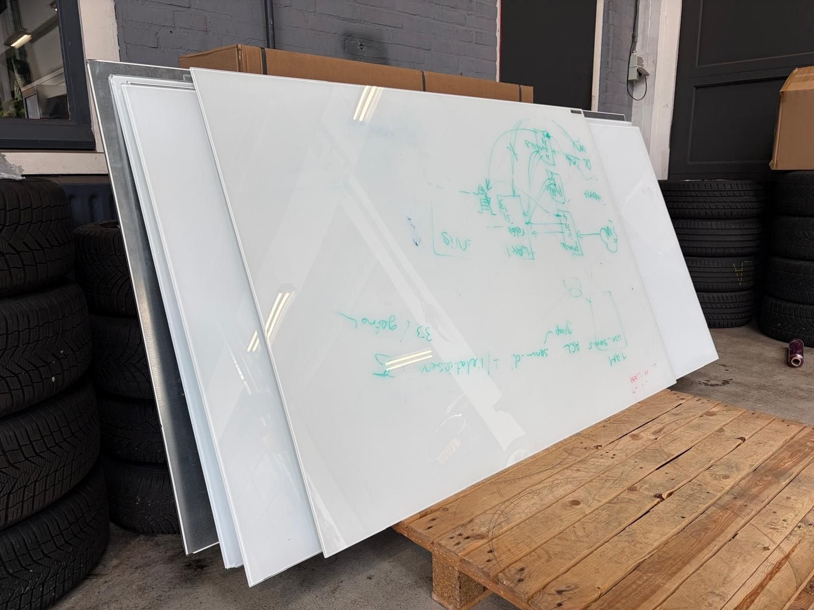 5X Glazen Whiteboards, Ophalen, Gebruikt, -, -